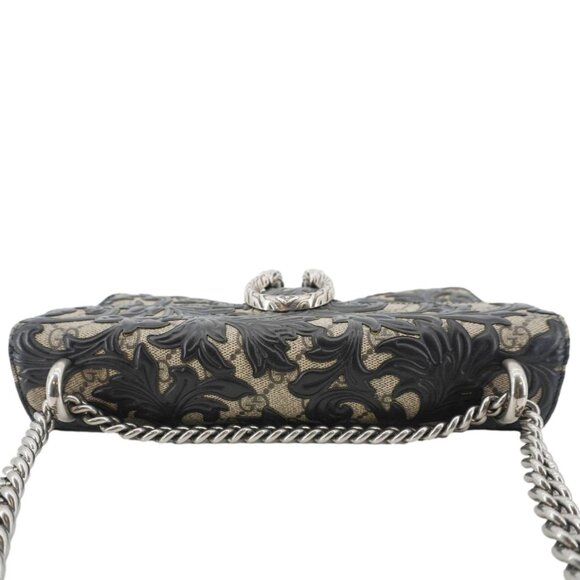 Gucci  Arabesque Small Dionysus GG Supreme Canvas Shoulder Bag Black - Picture 4 of 16